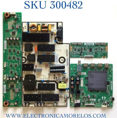 KIT DE TARJETAS PARA TV VIZIO MAIN 262716 / T.MT5597.U768 / FUENTE 60101-03733 / PW.240W1.671 / T-CON 44-9771601O / HV650QUB _F10 _V00 / LED DRIVER 60101-03734 / PW.LD172W1.671 / PANEL TV19710106_M656-G4  / MODELO M656-G4 LBPFQOGW